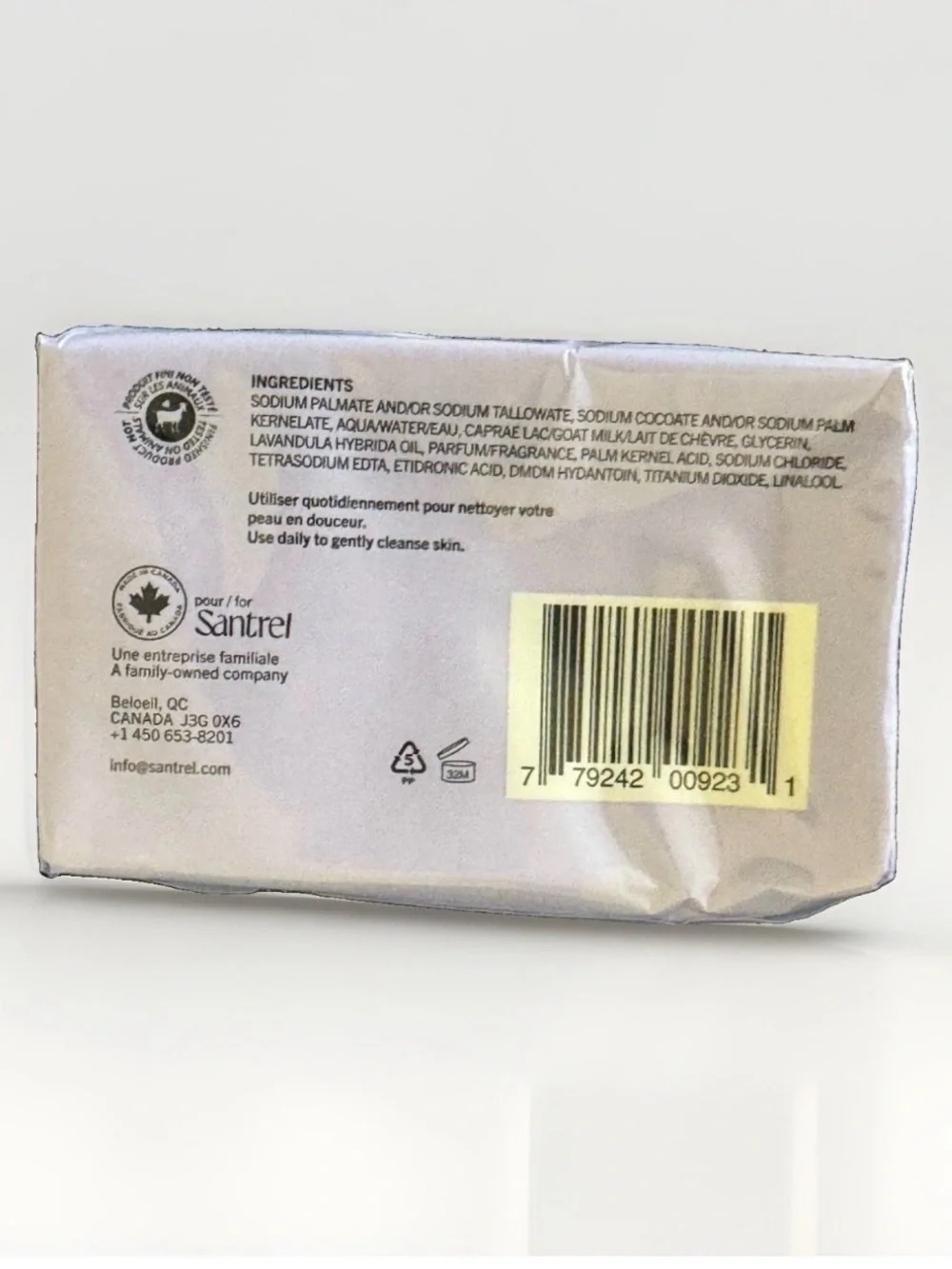 Caprina by Canus Fresh Goat's Milk Soap, LAVENDER, 3 bars 3.2 Ounces each